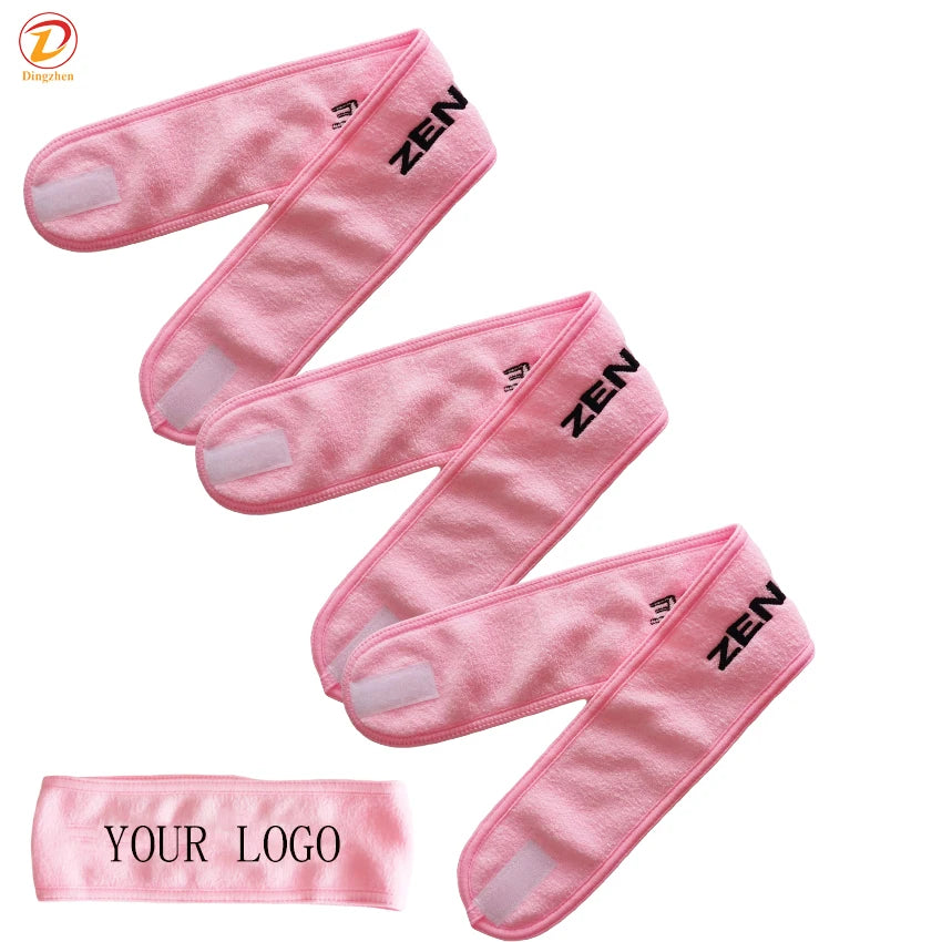 Custom Microfiber Headband with Logo | Soft Skincare Hair Wrap for Spa & Makeup