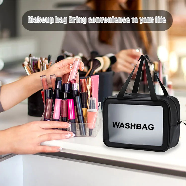 Custom PVC Cosmetic Bag with Logo | Wholesale Waterproof Travel Makeup Pouch