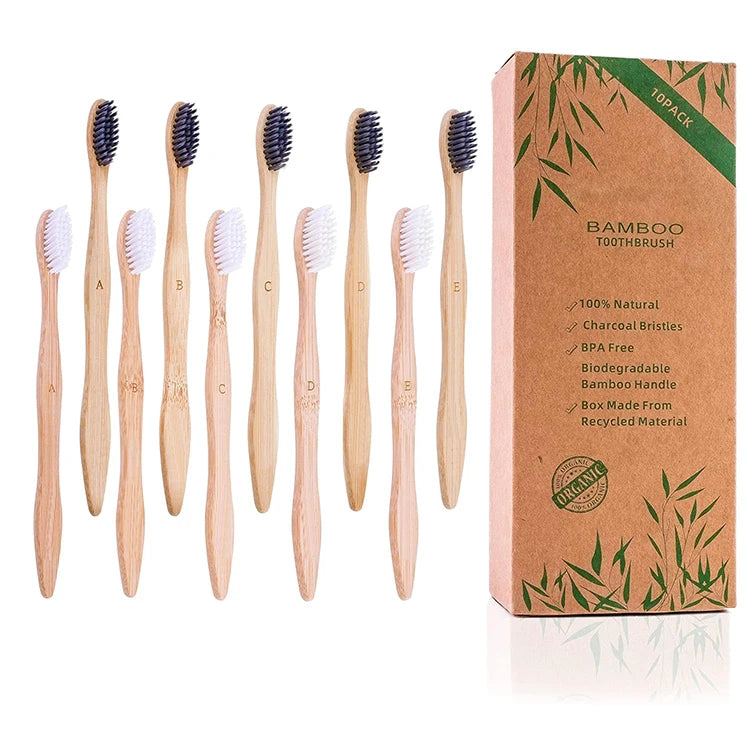 Wholesale 18cm Bamboo Toothbrush with Custom Logo | Bulk Hotel Amenities & Eco Giveaways