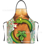 Waterproof Polyester Apron | 3D Printed Cartoon Barbecue Apron
