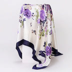 Custom Printed 90cm Square Scarf | 10 Pcs MOQ Wholesale Silk/Polyester Shawl