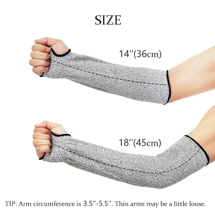 Custom 18 Inch HPPE Cut Resistant Arm Sleeves | MOQ 200 Pairs