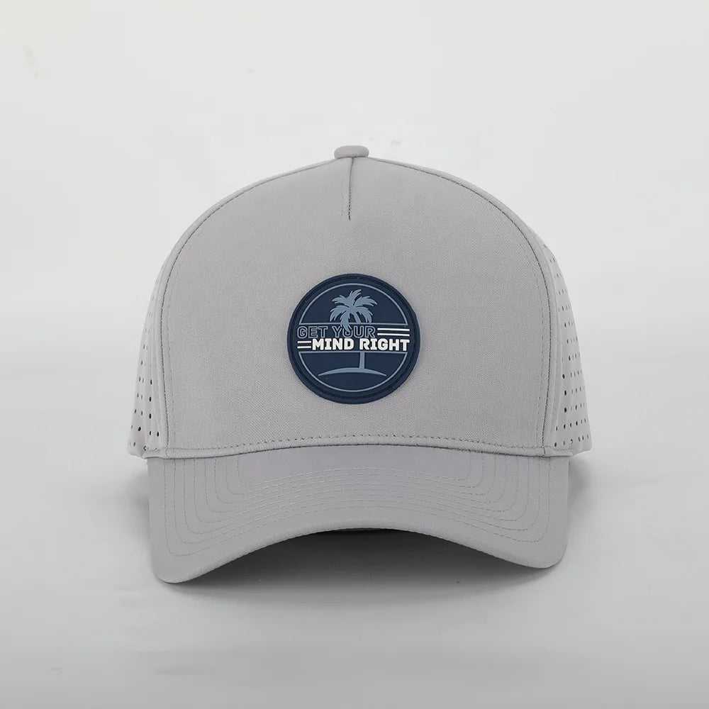 Custom 5-Panel Performance Hats | Laser Cut Ventilation & Waterproof | 50-Piece MOQ | Sports Team