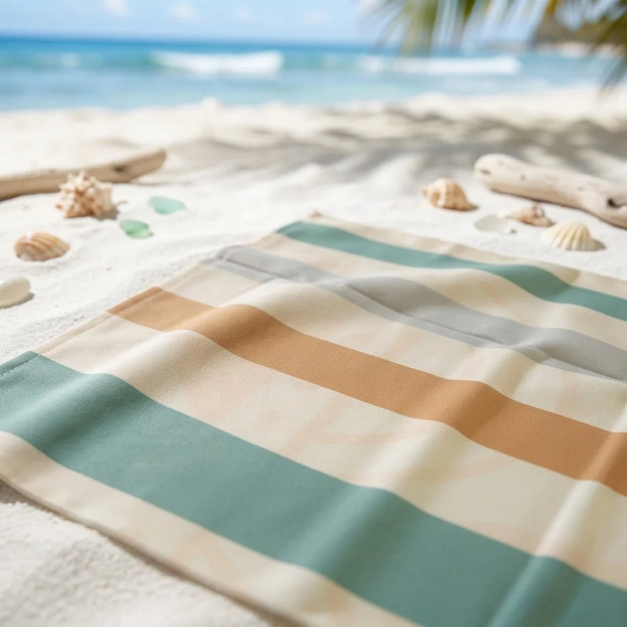 Custom Quick-Dry Beach Towel Set | Sublimation Print | Tote Bag Included | Bulk