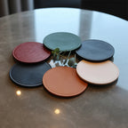 Custom Leather Coasters with Logo | Full Grain | 200 MOQ | Free Logo