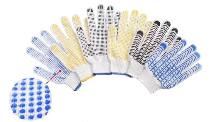 PVC Dotted Work Gloves Wholesale | EN420 & EN388 Compliant | 12,000-Pair MOQ | Construction