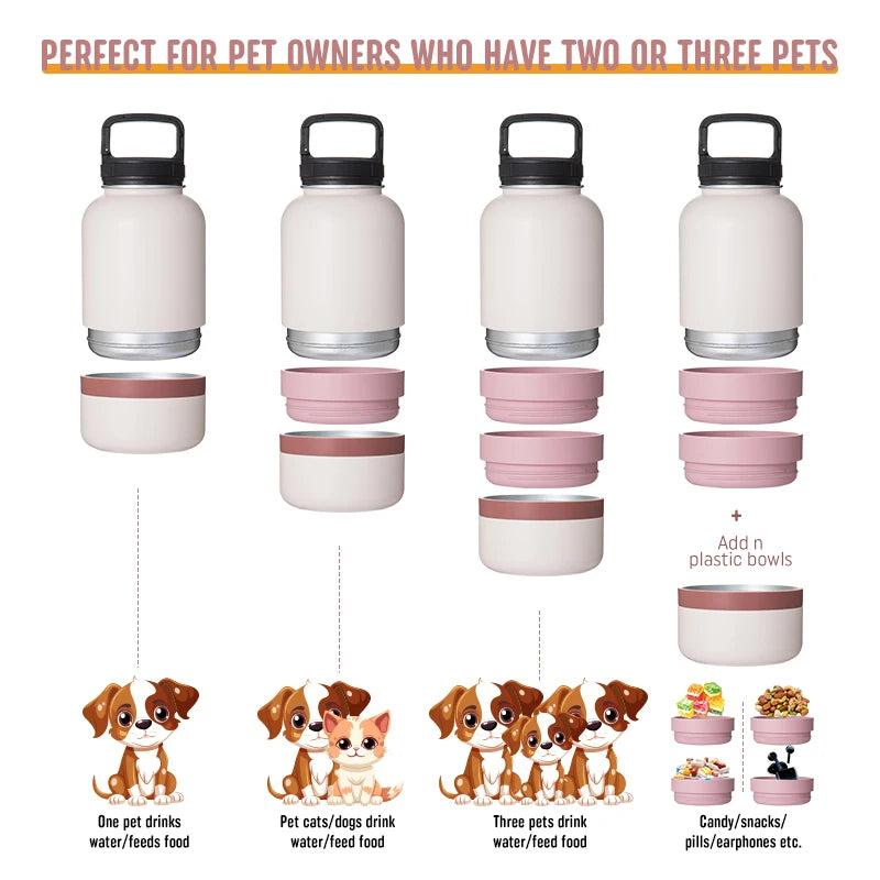 Custom Stainless Steel Pet Bottle | 32oz 3-in-1 | 600 MOQ | Free Sample