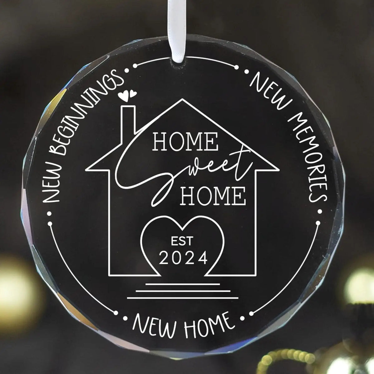 Custom Crystal Christmas Ornament with Logo | MOQ 50 Pcs