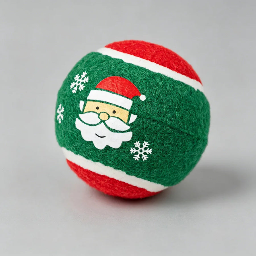 Custom Christmas Dog Toys | 3-Piece Tennis Ball Set | Holiday Pet Gifts
