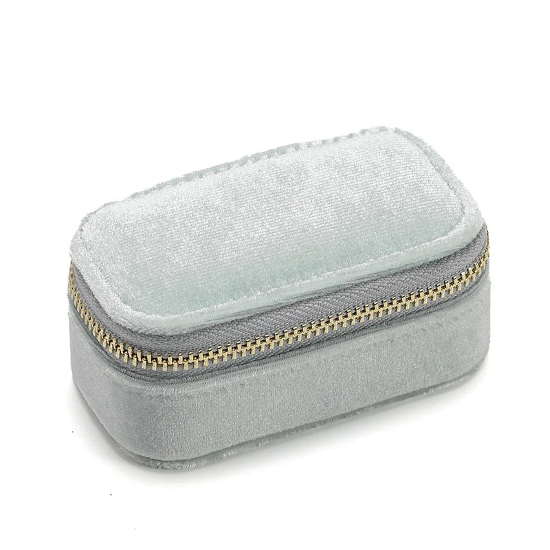 Custom Velvet Zipper Jewelry Box Wholesale | 50 MOQ Luxury Packaging