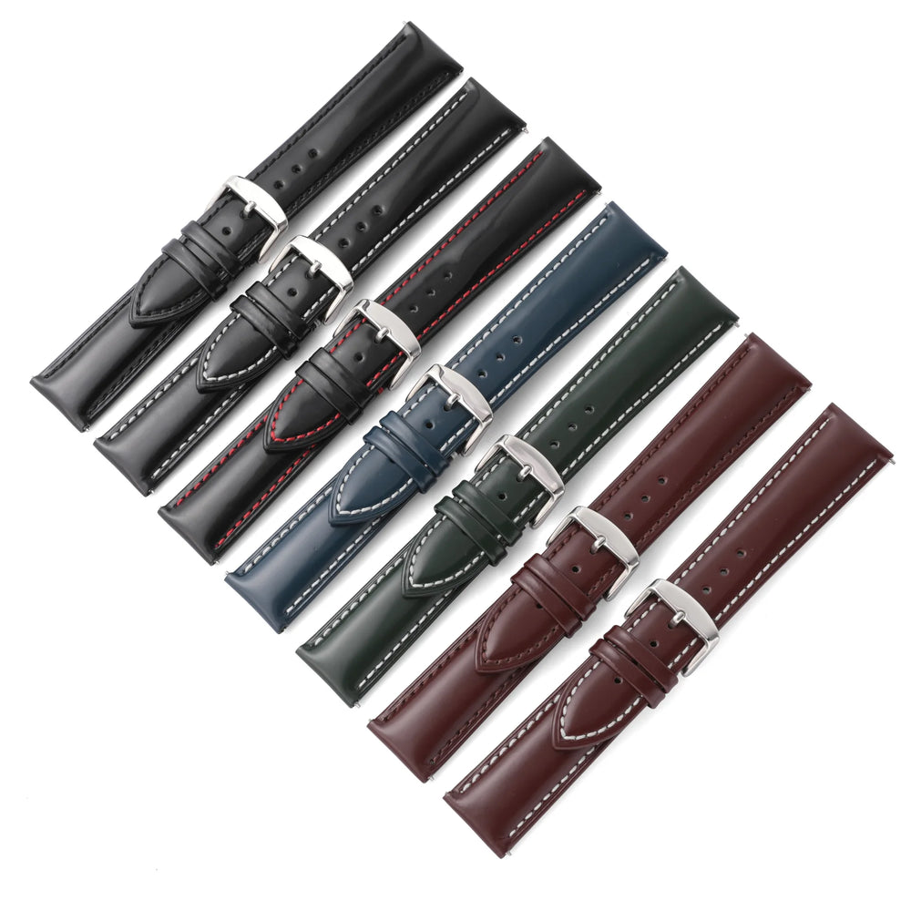 Lionorm OEM/ODM Custom Vintage Horween Shell Cordovan Leather Watch Straps – 20mm 22mm Quick Release Replacement Watch Bands