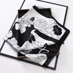 Square Silk Scarf | Digital Print | Custom Logo | 100 MOQ | Women's Fashion