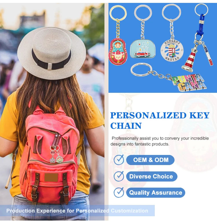 Custom Jamaica Themed Keychains with Logo | Zinc Alloy Enamel