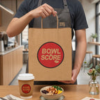 Custom Kraft Paper Takeaway Bags | Eco-Friendly Restaurant Bags