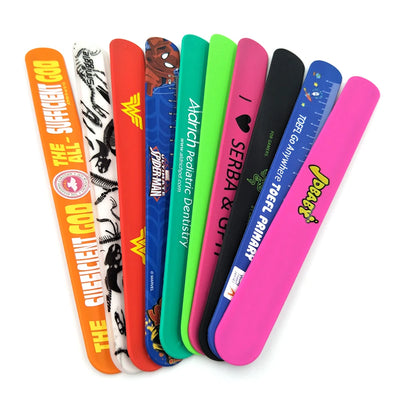 Custom Eco-Friendly Silicone Slap Bracelets | 100 MOQ Wholesale Promotional