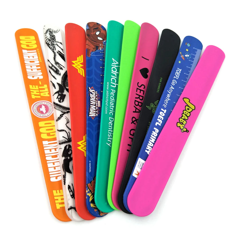Custom Eco-Friendly Silicone Slap Bracelets | 100 MOQ Wholesale Promotional