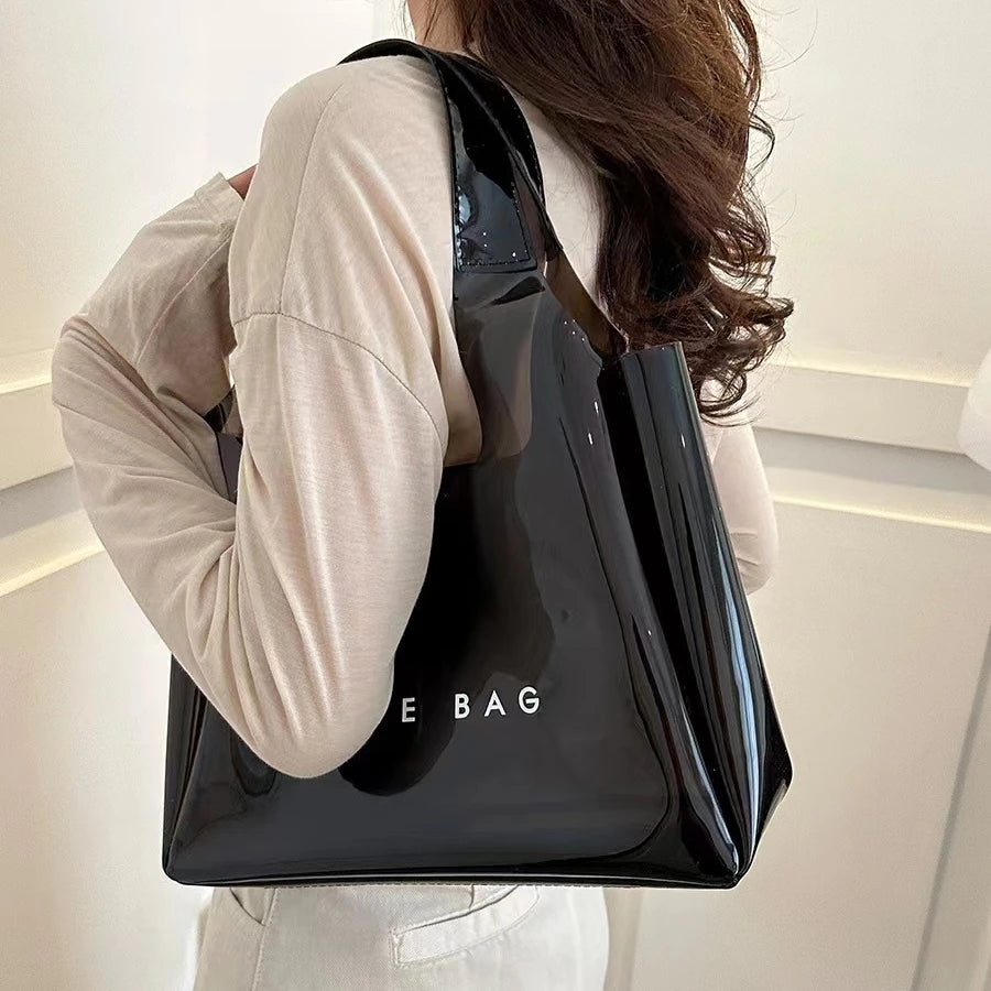 Custom Transparent PVC Tote Bags with Logo | MOQ 100 Pieces