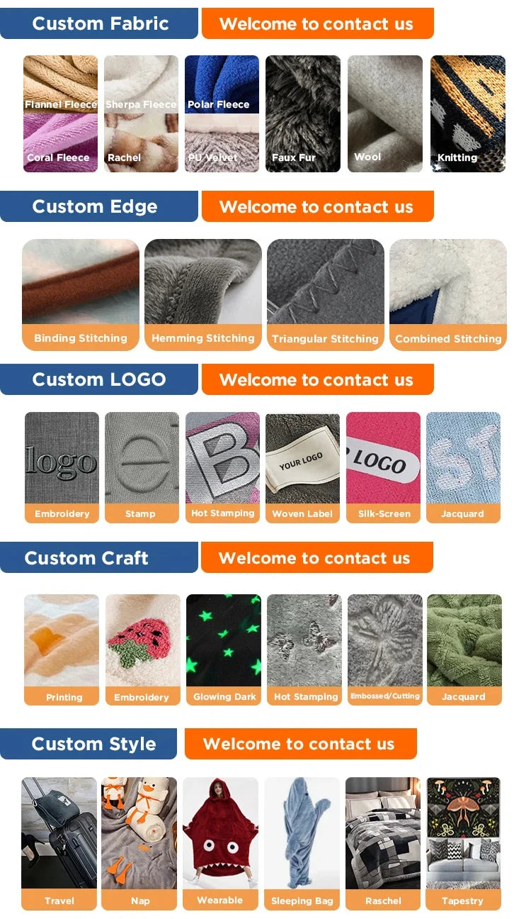 Custom Fleece Blanket | 100% Polyester | 3D Sublimation Print | Free Sample | OEKO-TEX