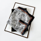 Square Silk Scarf | Digital Print | Custom Logo | 100 MOQ | Women's Fashion