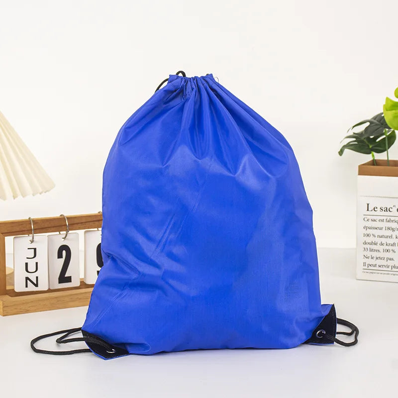 Custom Microfiber Synthetic Leather Drawstring Bag: Waterproof, Thermal Print Logo, MOQ 50 for Gym & Camping