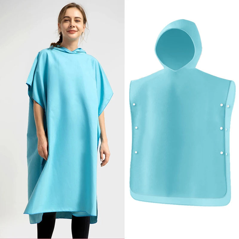 Custom Synthetic Anti-Odor Beach Changing Robe Poncho