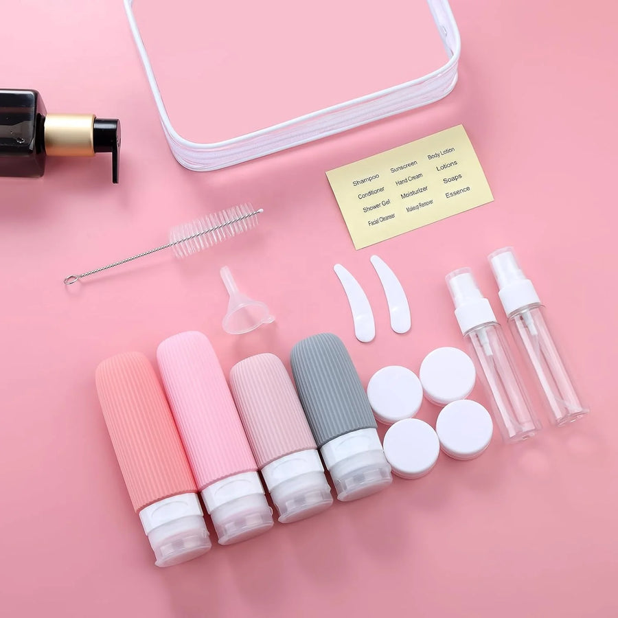 Silicone Travel Bottle Set | 90ml TSA Approved | 100 MOQ | Leak Proof
