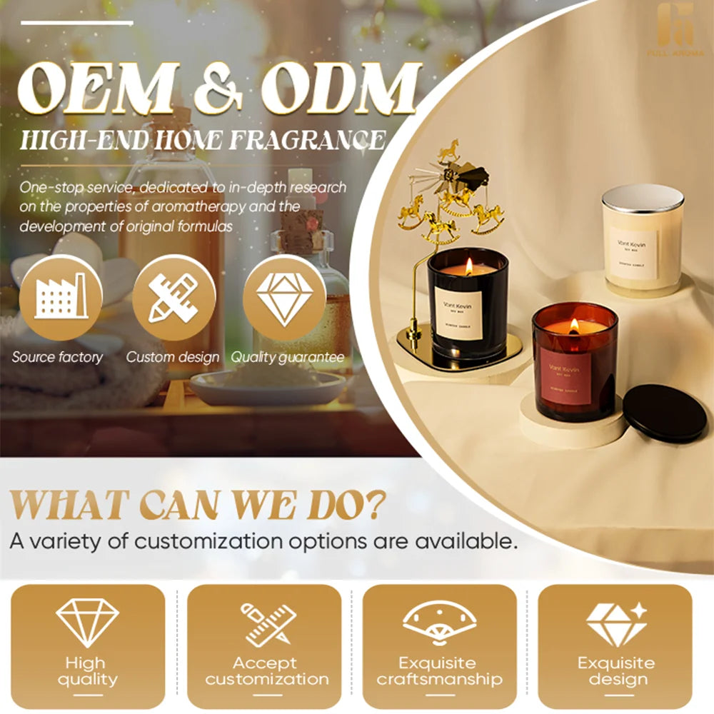 Custom Logo Scented Candles for Wedding Party | 500 MOQ
