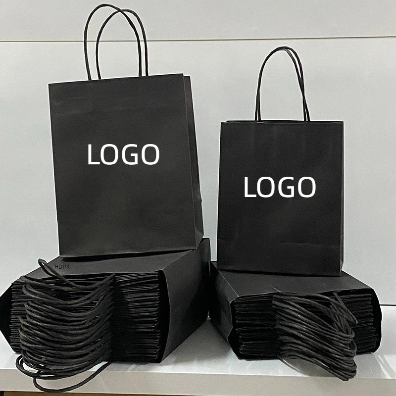 Custom Kraft Paper Bags with Logo – 1,000 MOQ, 33-40 Day Lead