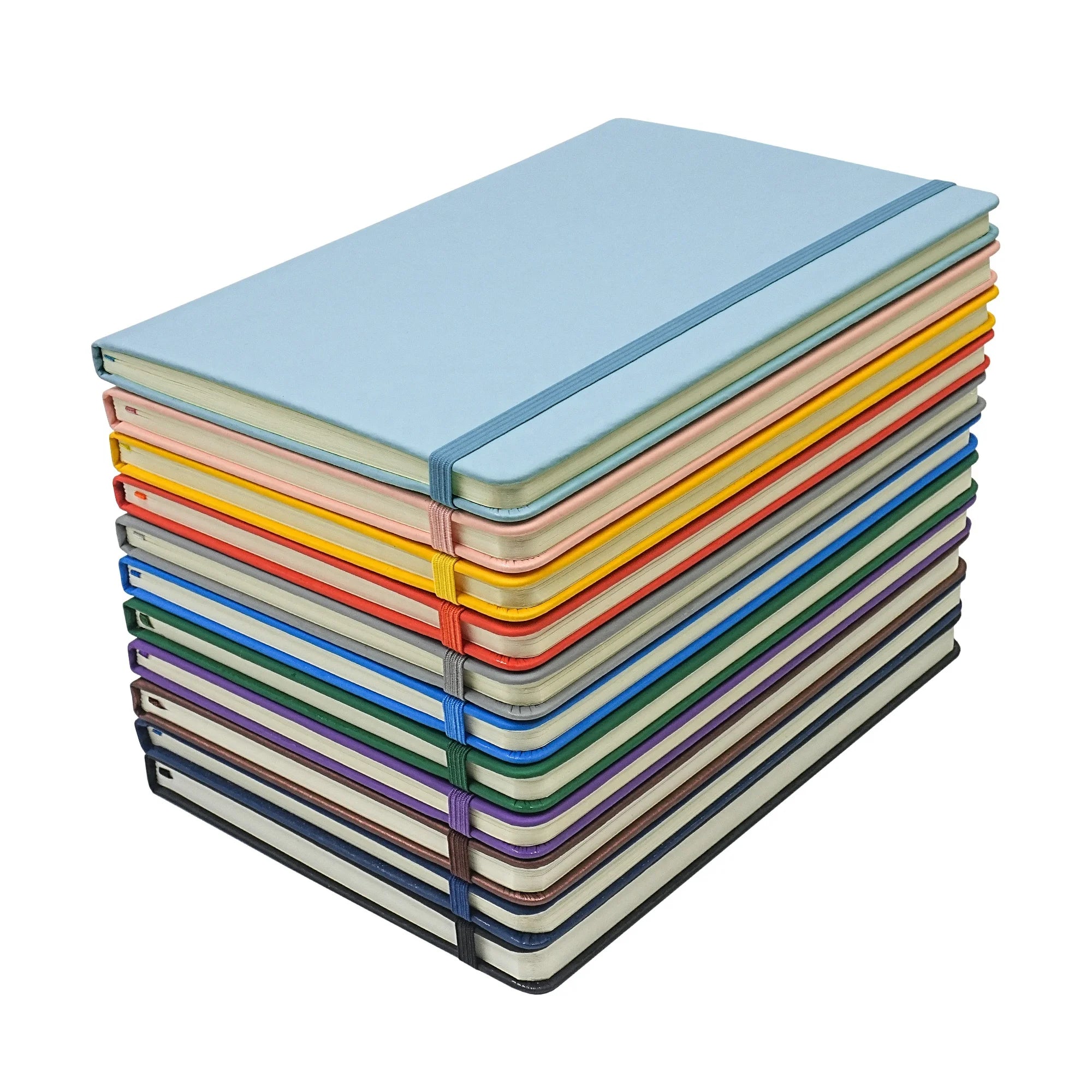 A5 Hardcover PU Leather Notebook with Elastic Band for Daily Writing, Office and Custom Logo