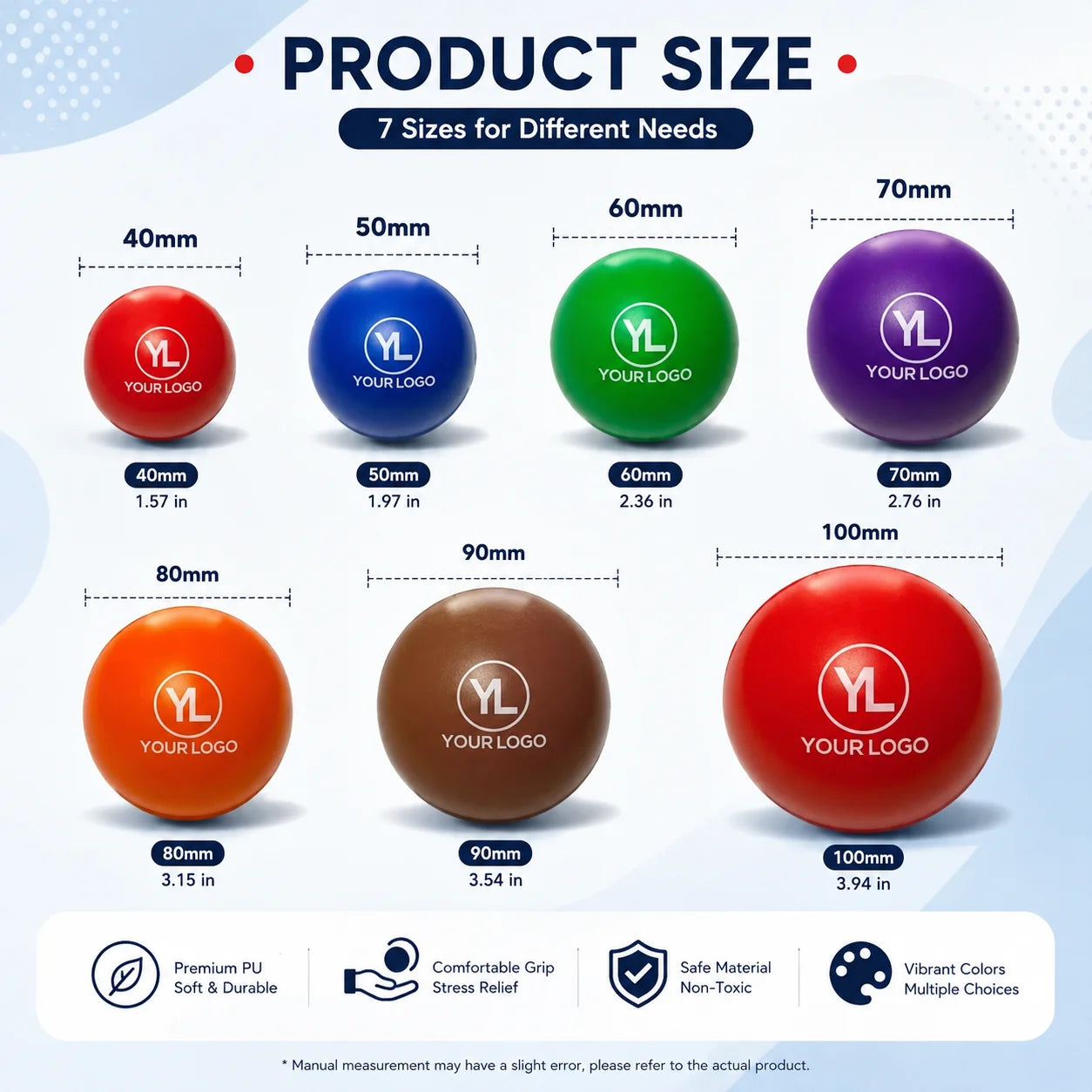 Custom PU Foam Stress Balls | Promotional Gifts | Bulk Stress Relief Toys