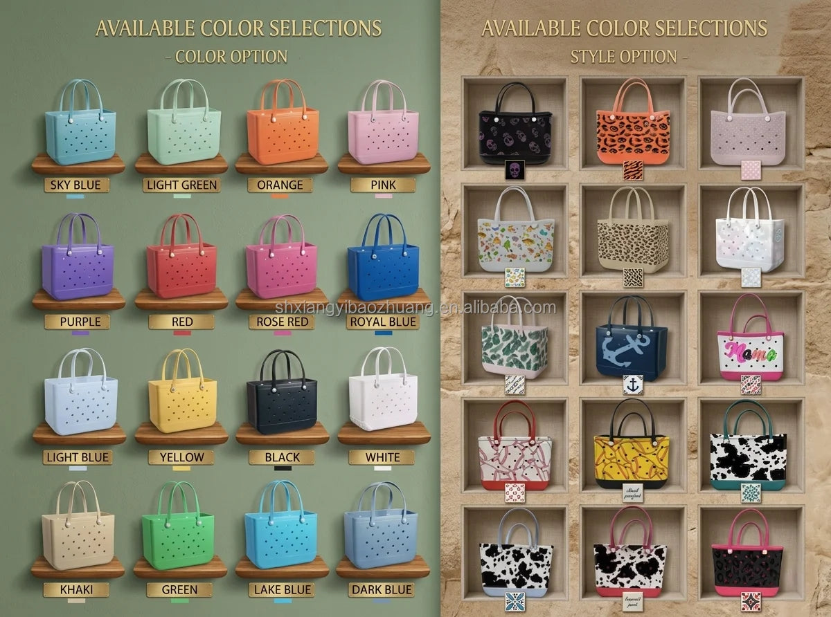 Custom EVA Waterproof Tote Bag with Logo | Bulk 100 Pcs
