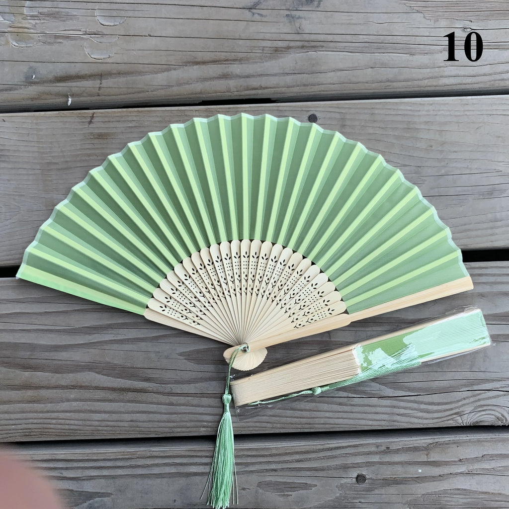Custom Bamboo Hand Fans with Logo – 100 MOQ, 7-Day Lead