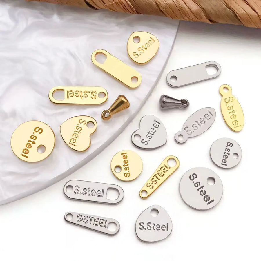 Custom Stainless Steel Jewelry Tags with Engraving | MOQ 1
