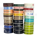 Custom Printed Satin Ribbon | 64 Colors | Gold Foil Logo | 5000m MOQ