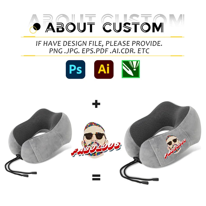 Personalized Memory Foam Neck Travel Pillow | MOQ 100
