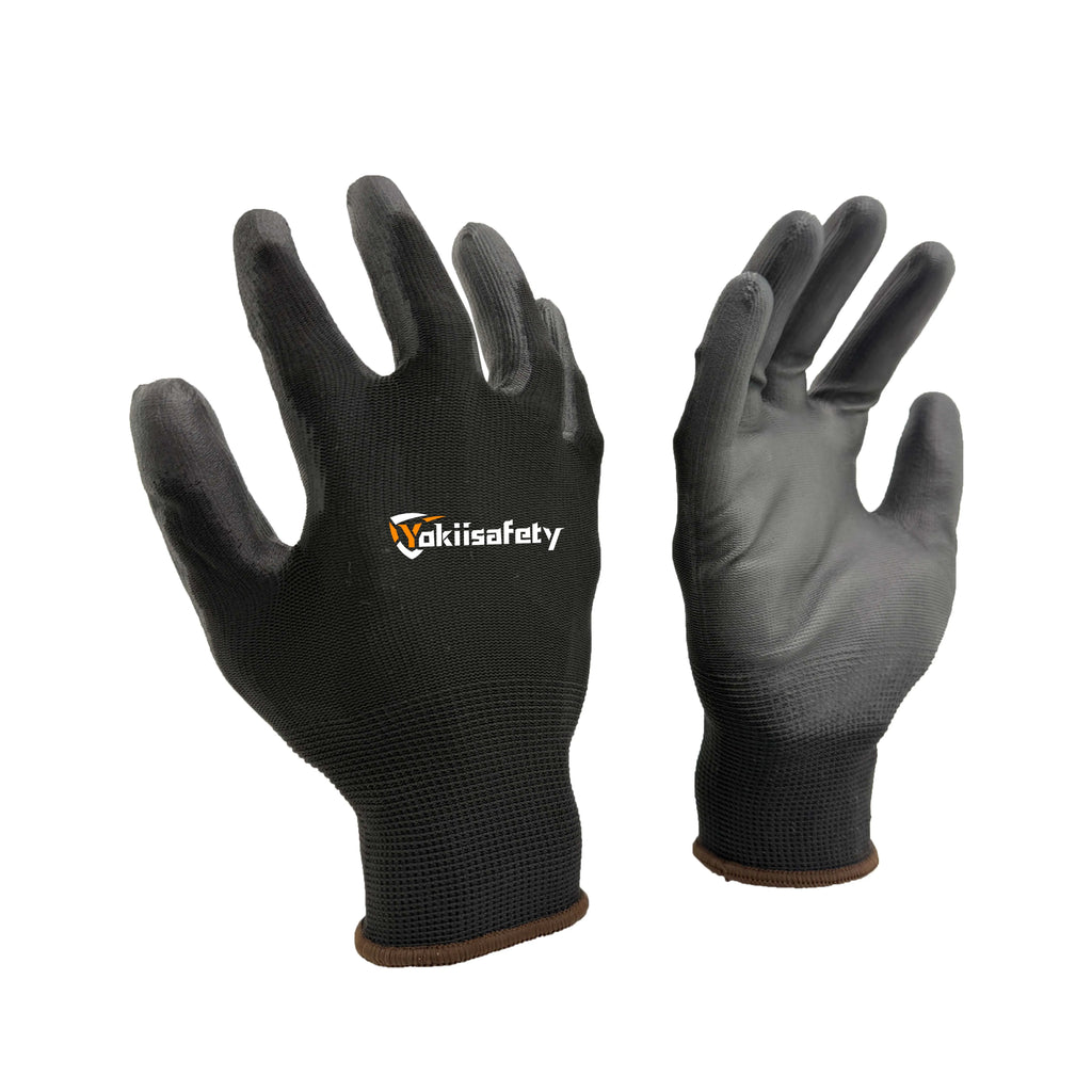 Custom 13 Gauge PU Work Gloves | 2,400 MOQ | CE Certified