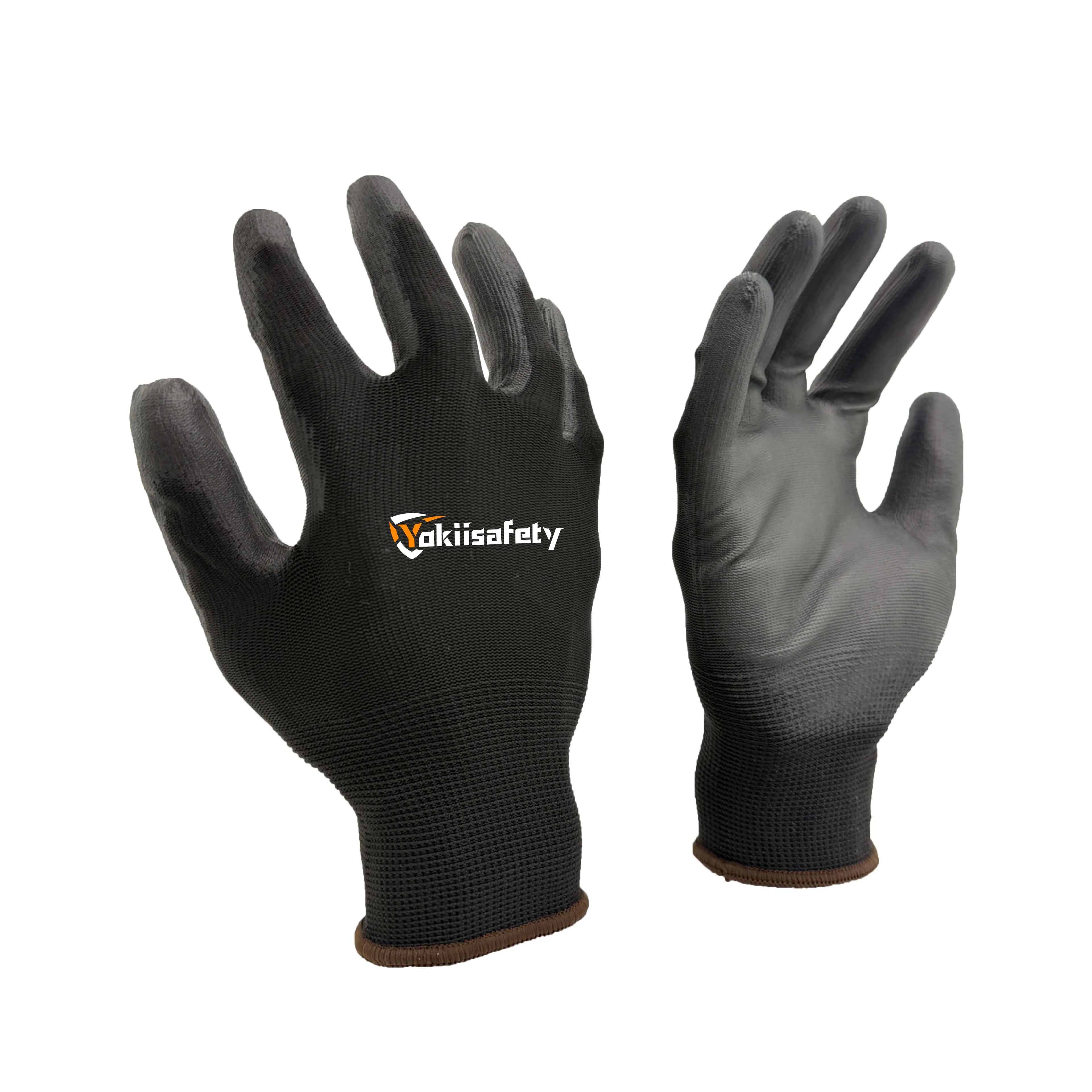 Custom 13 Gauge PU Work Gloves | 2,400 MOQ | CE Certified
