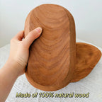 Hand-Carved Wooden Candle Bowl | Oval Rustic Decor Bowl | Factory Wholesale