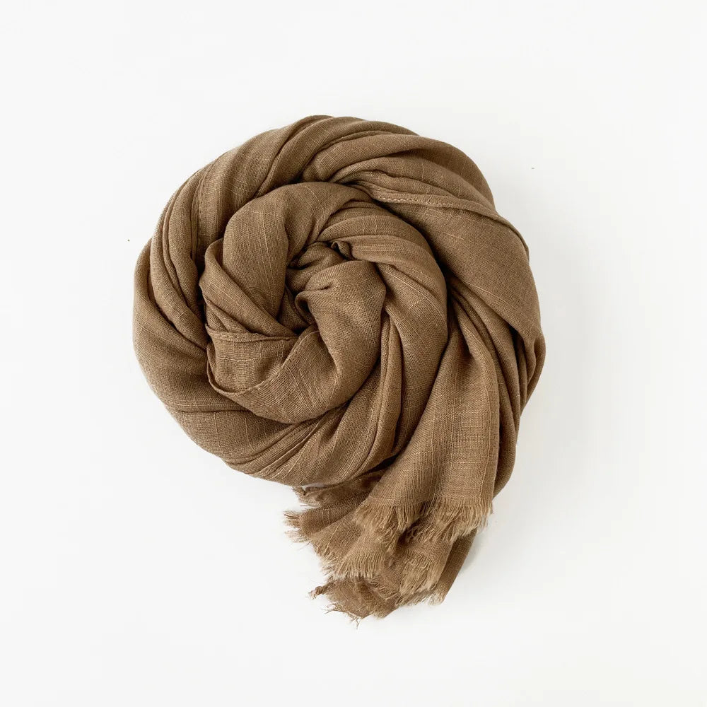 Custom Bamboo Knot Cotton Scarves 180x80cm | 18 Colors | Bulk Boutique Scarves