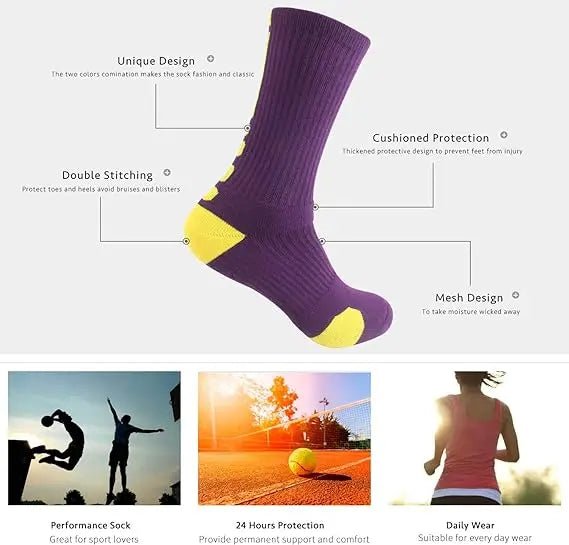 Custom Basketball Sport Socks with Logo | Bulk MOQ 100