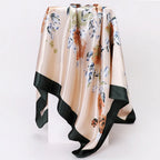 Custom Printed 90cm Square Scarf | 10 Pcs MOQ Wholesale Silk/Polyester Shawl