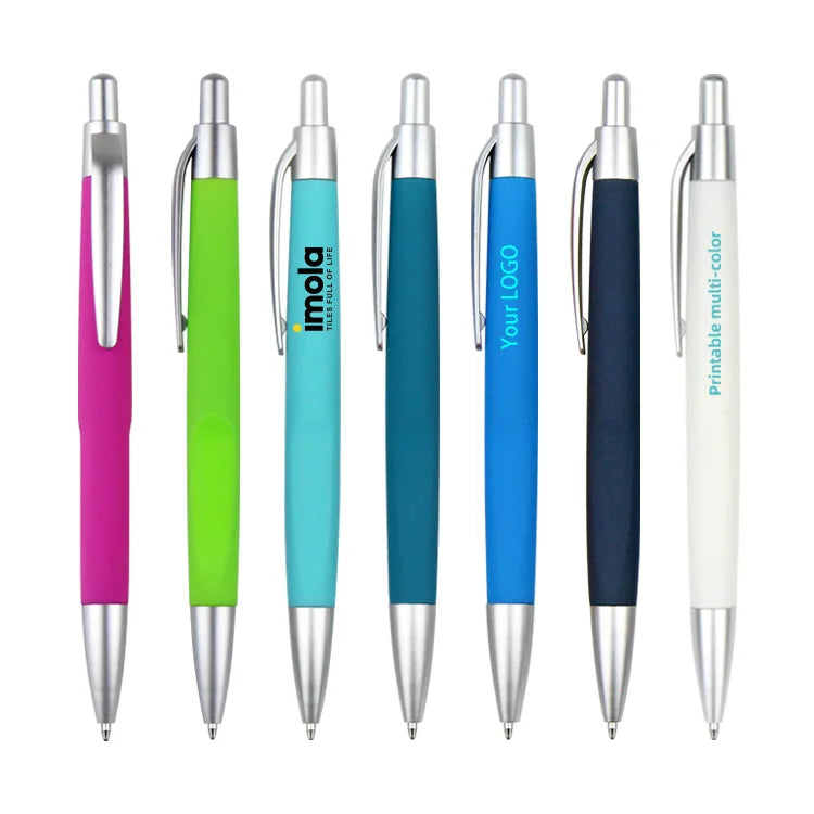 Custom Rubber Coated Pen 1.0mm | Orange Promotional Pen | 50pc MOQ