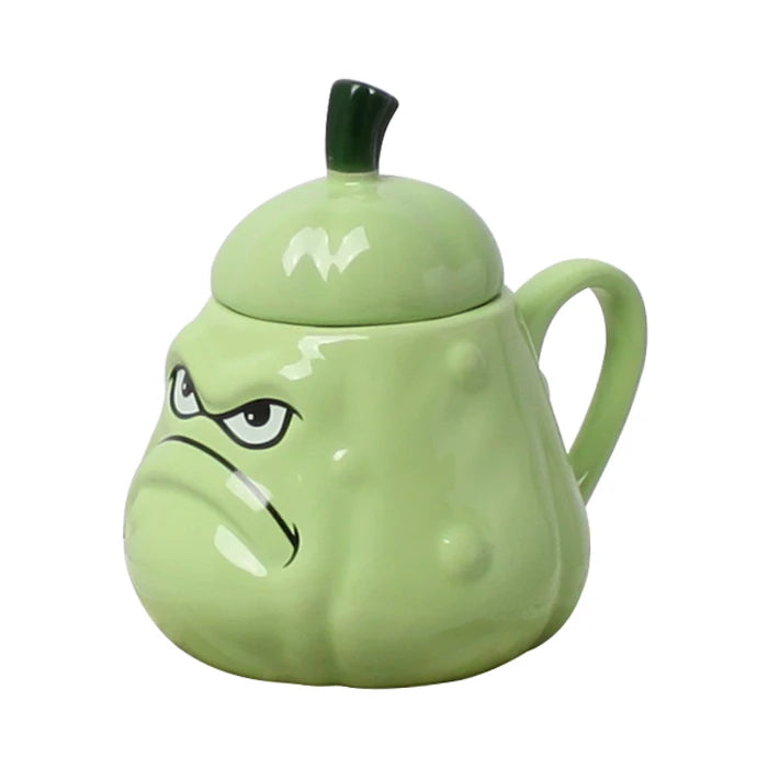 Custom 3D Ceramic Mugs: 60 MOQ, 6-Day Lead, 450ml | Green Pottery Coffee Cups with Handle