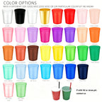 Custom 16oz PS Plastic Stadium Cups with Logo | 100 MOQ BPA-Free Reusable