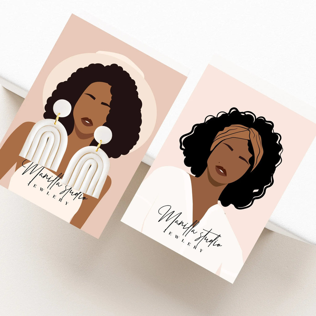 Custom Die Cut Jewelry Display Cards | Embossing | MOQ 100