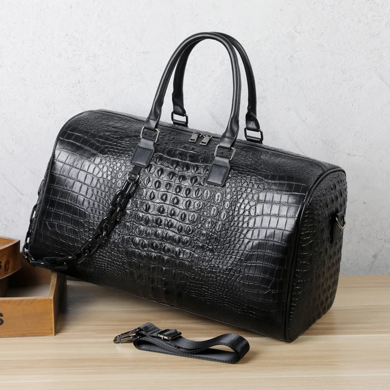 Custom PU Leather Duffel Bag with Logo | MOQ 3 Pcs
