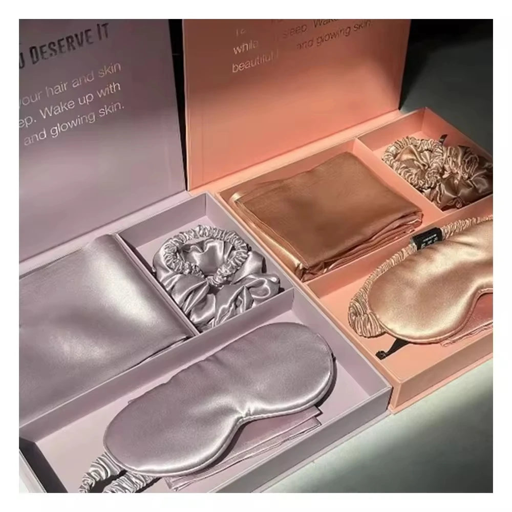 Custom 6A Grade Silk Gift Set with Logo | 2 MOQ