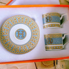 Bone China Dinnerware Gift Set with Gold Inlay | 2-Set MOQ for Corporate Gifts