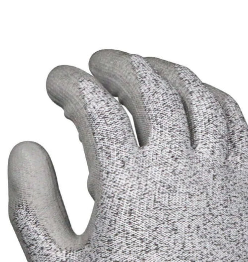 ANSI Level 5 Cut Resistant Gloves – HPPE, PU Coated, 7-Day Lead