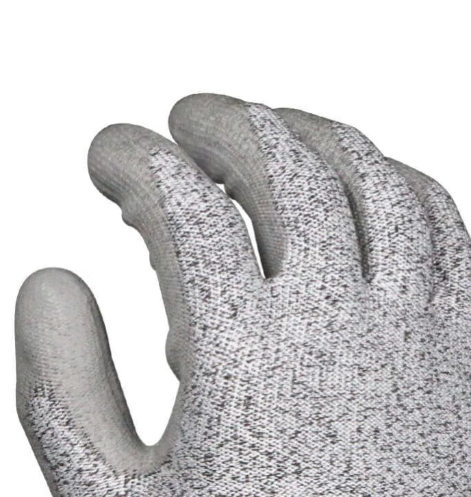 ANSI Level 5 Cut Resistant Gloves – HPPE, PU Coated, 7-Day Lead